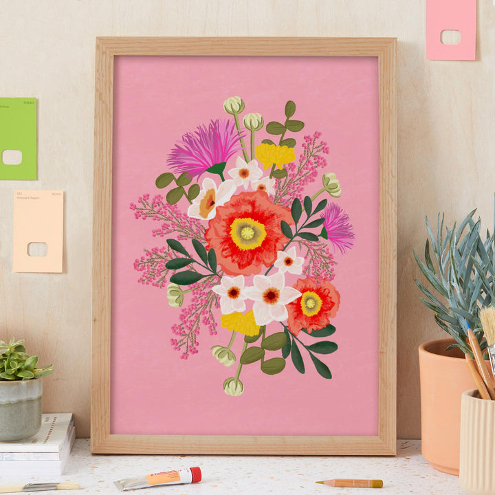 Bouquet Pink Art Print