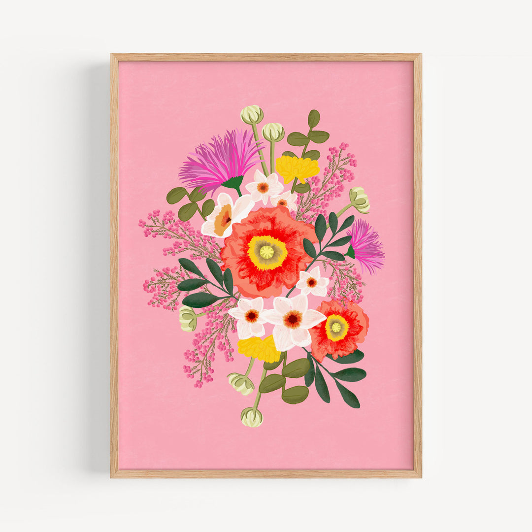 Bouquet Pink Art Print