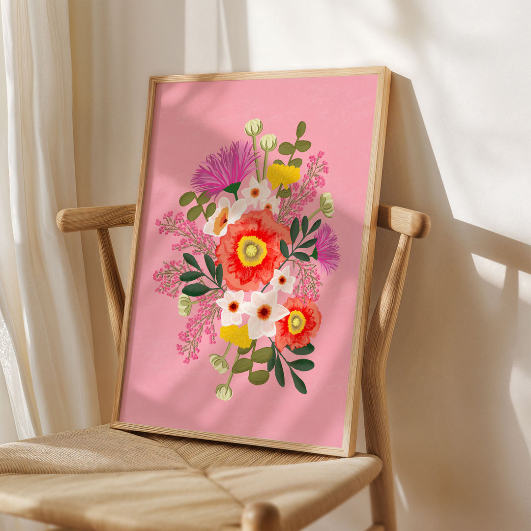 Bouquet Pink Art Print