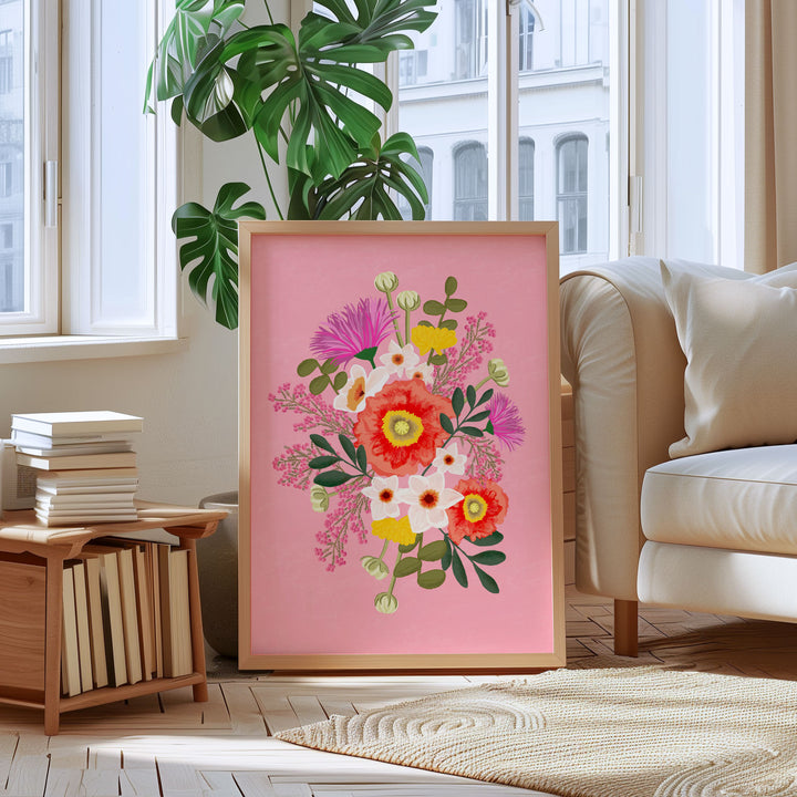 Bouquet Pink Art Print