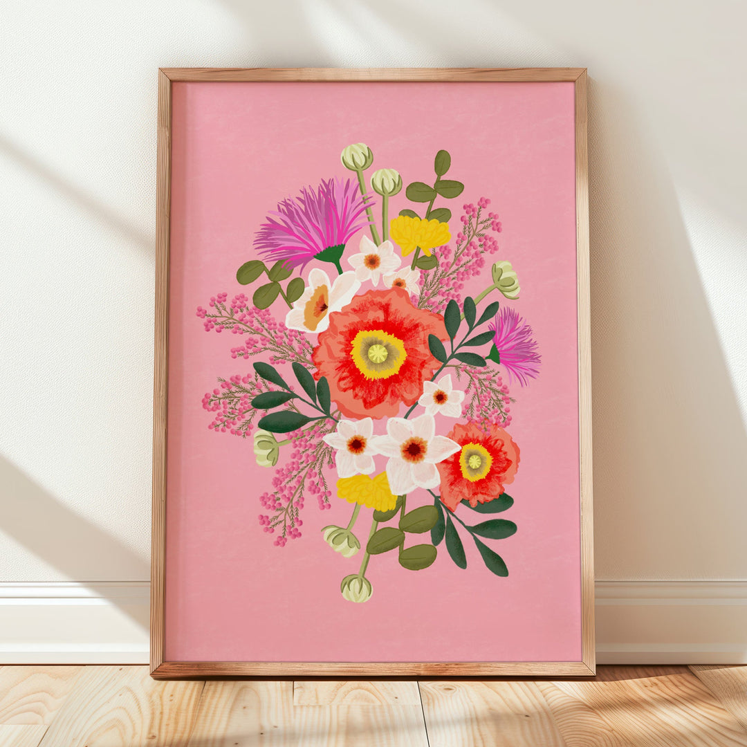 Bouquet Pink Art Print | Wholesale