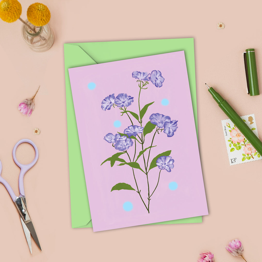 Delicate Floral Card Lilac