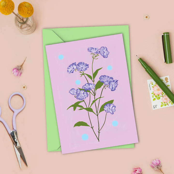 Delicate Floral Card Lilac