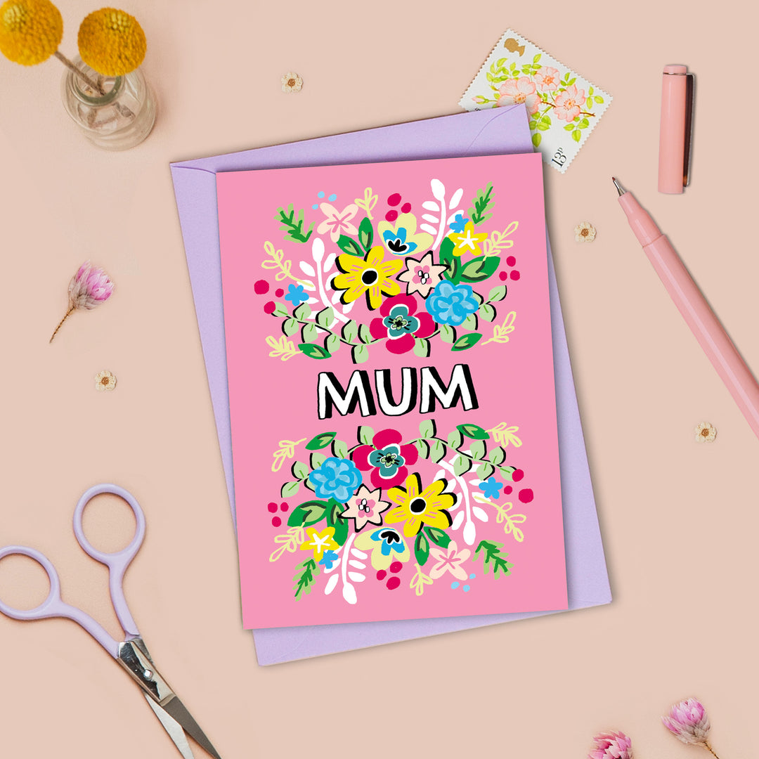 Floral Mum Greetings Card