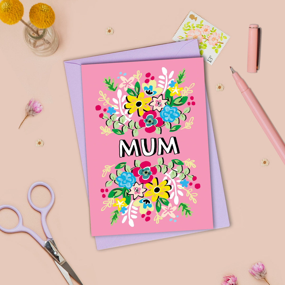 Mother's Day Floral Illustrated Card | Wholesale