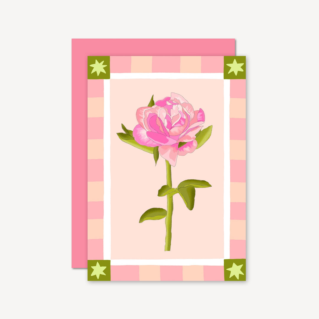 Floral Painterly Card with Border