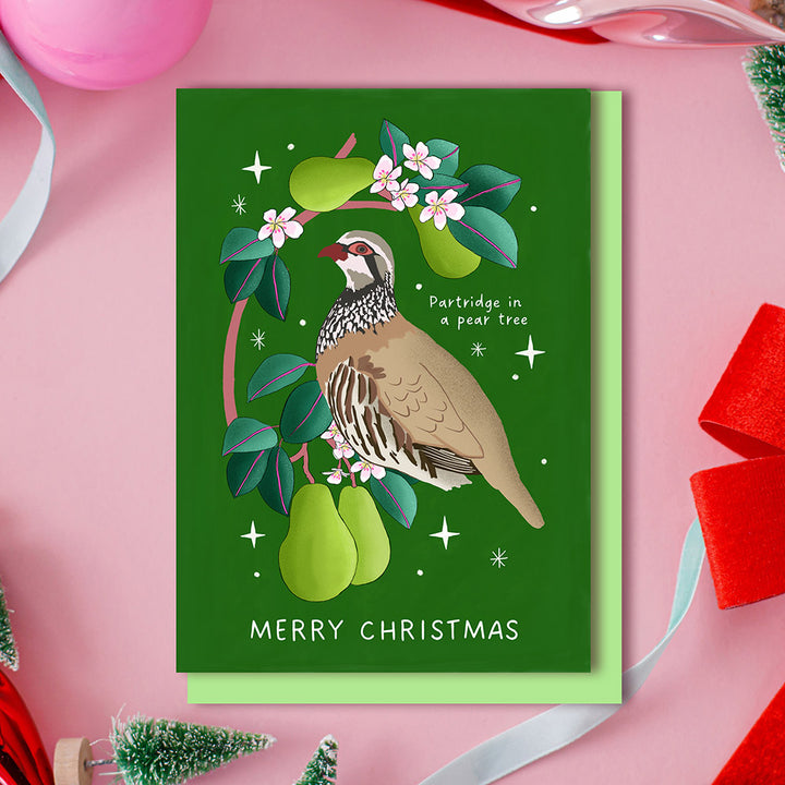 Partridge in Pear Tree Christmas Card