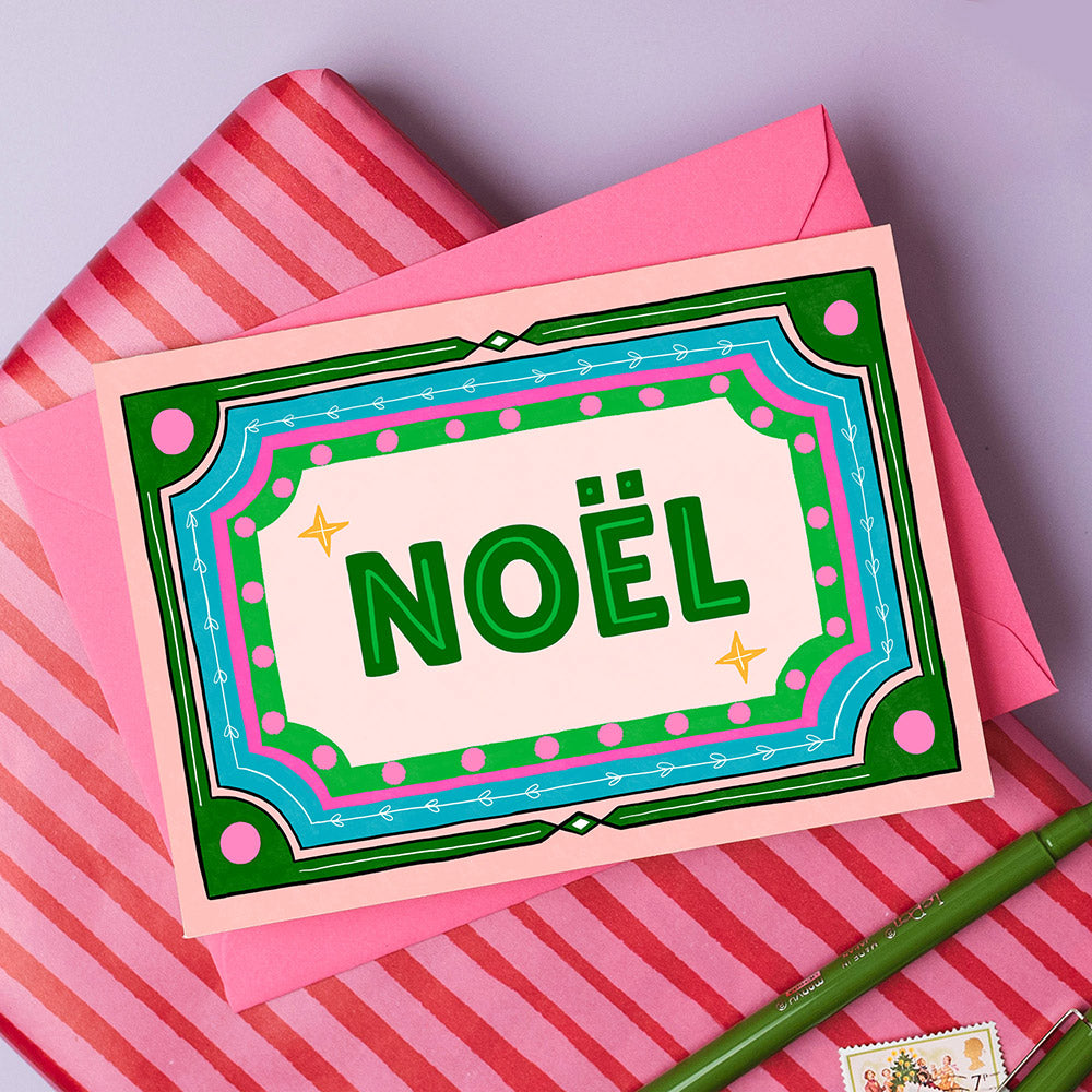 Retro Noel Christmas Card | Wholesale