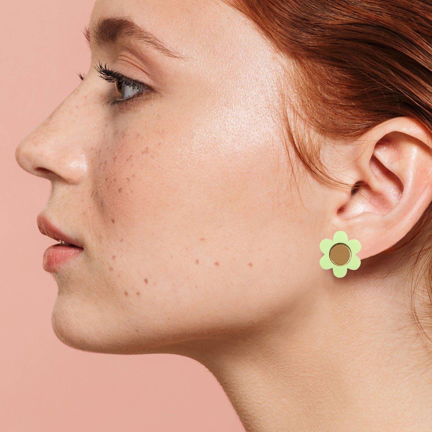 Light green hot sale stud earrings