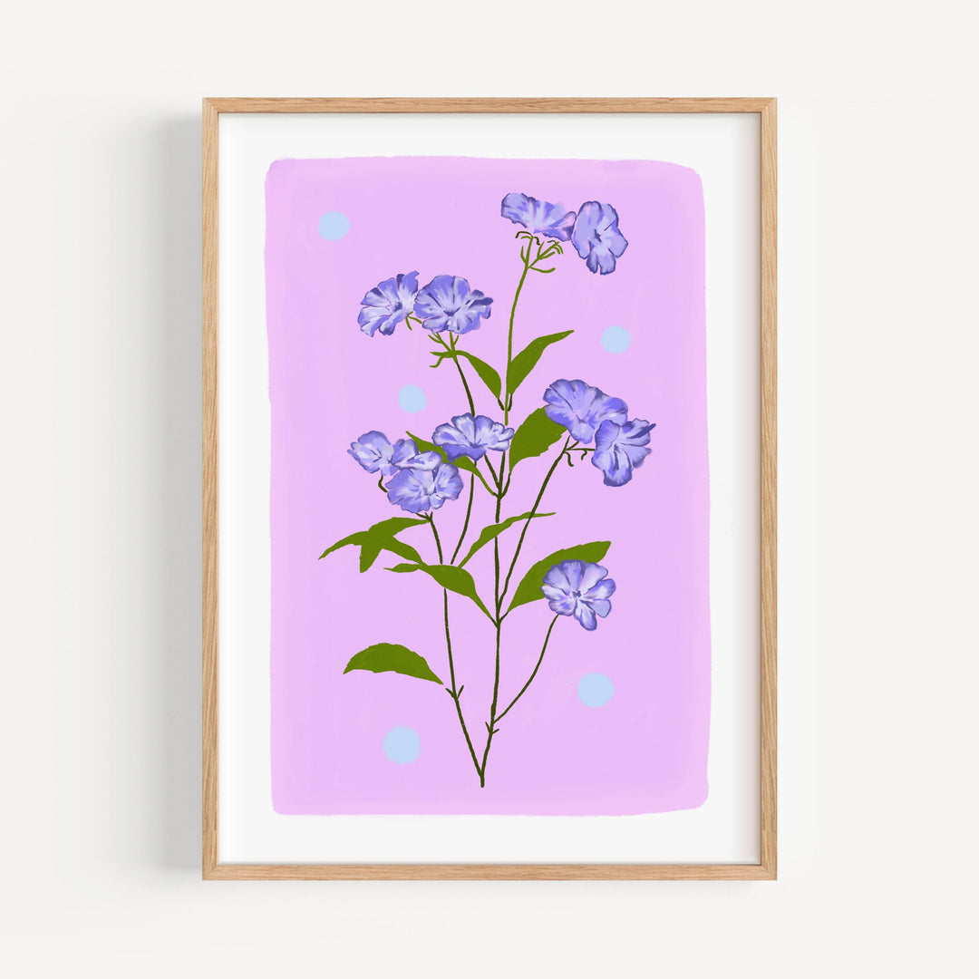 Delicate Floral Art Print Lilac