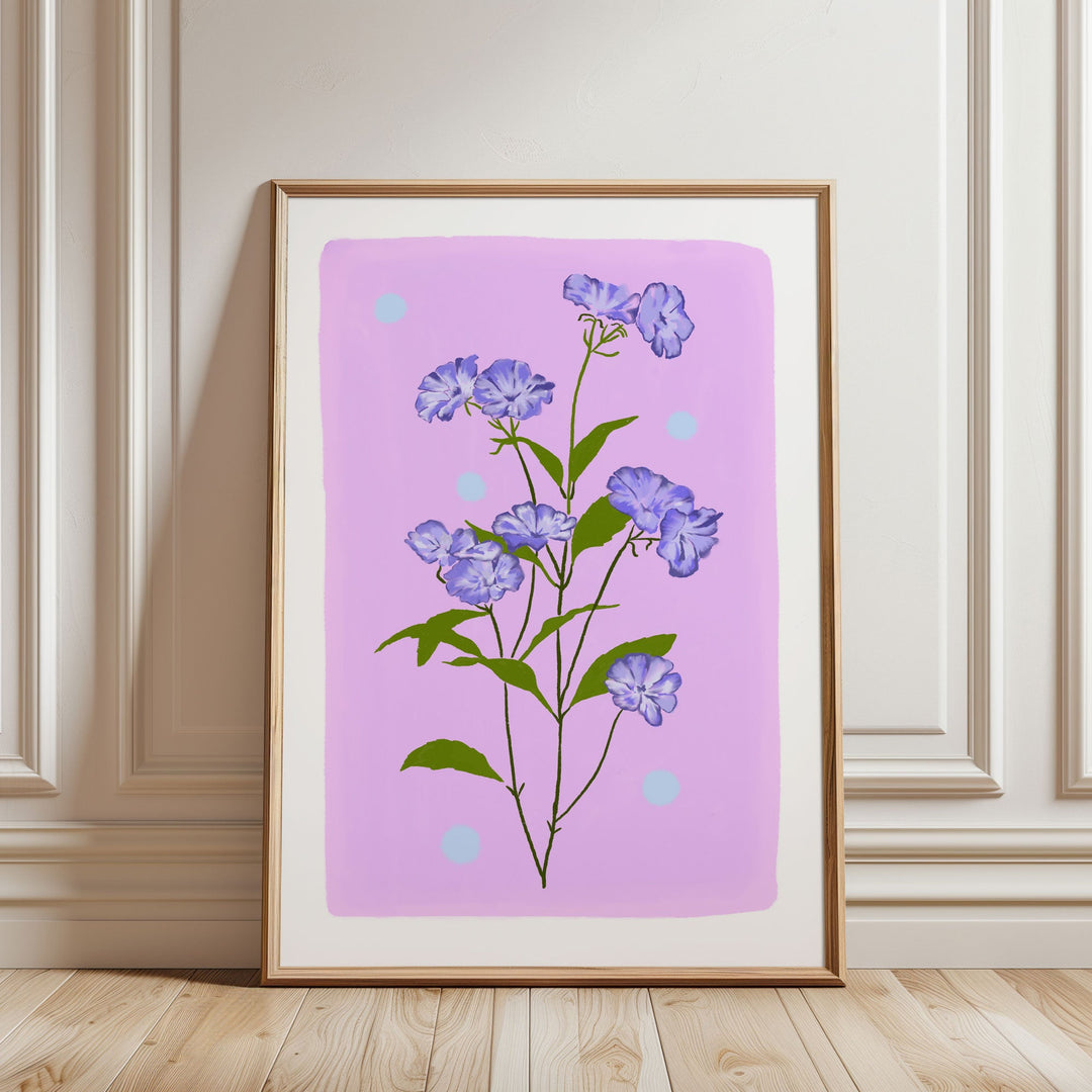 Delicate Floral Art Print Lilac