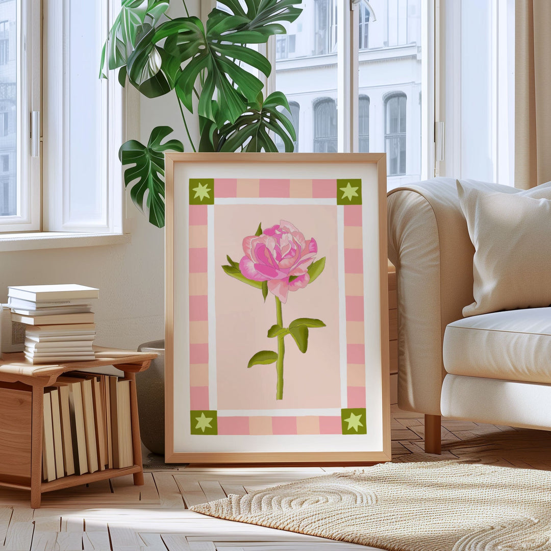 Floral Painterly Print Border