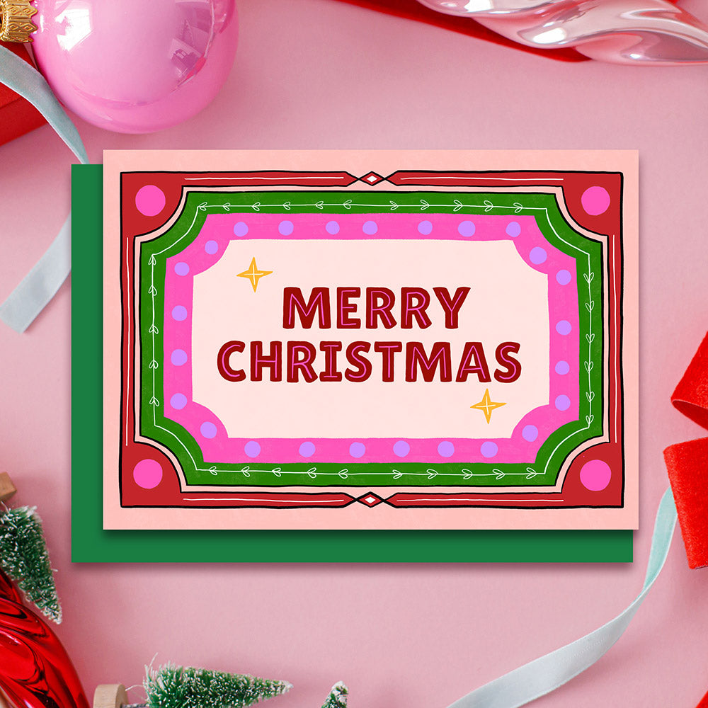 Retro Merry Christmas Card | Wholesale