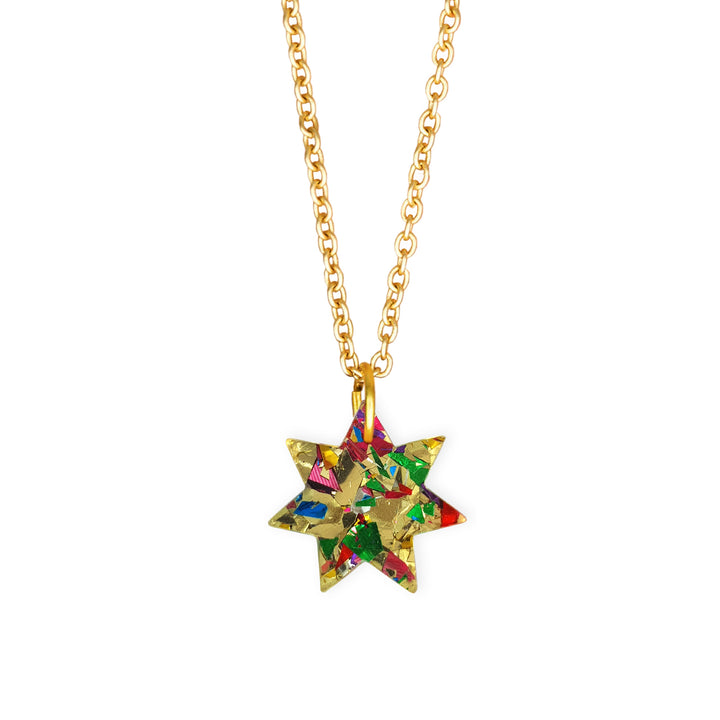 Star Necklace Technicolour Disco