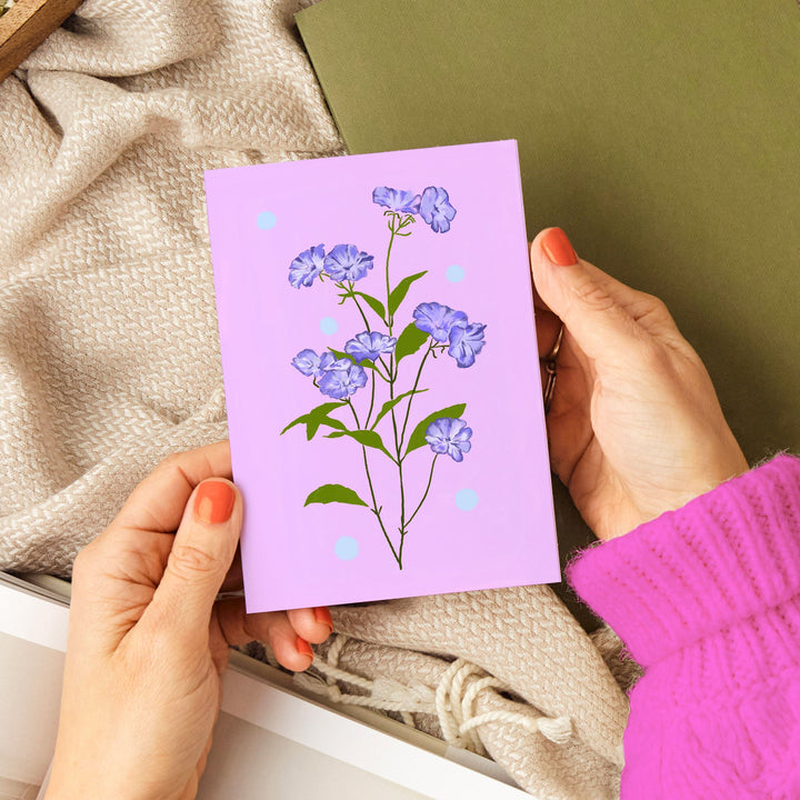 Delicate Floral Card Lilac