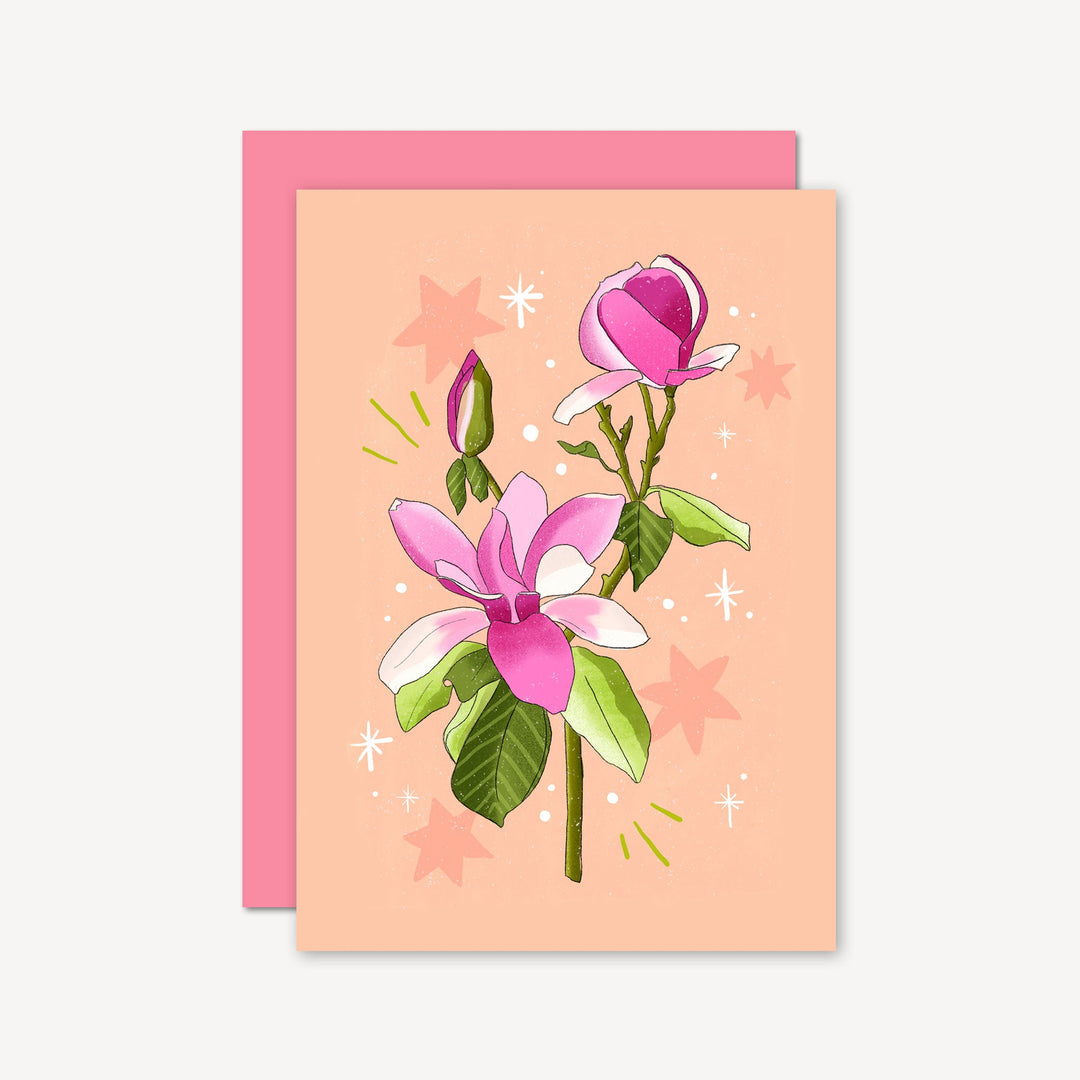 Magnolia Card Peach