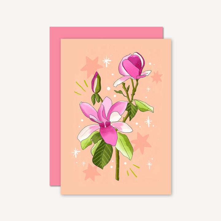 Magnolia Card Peach