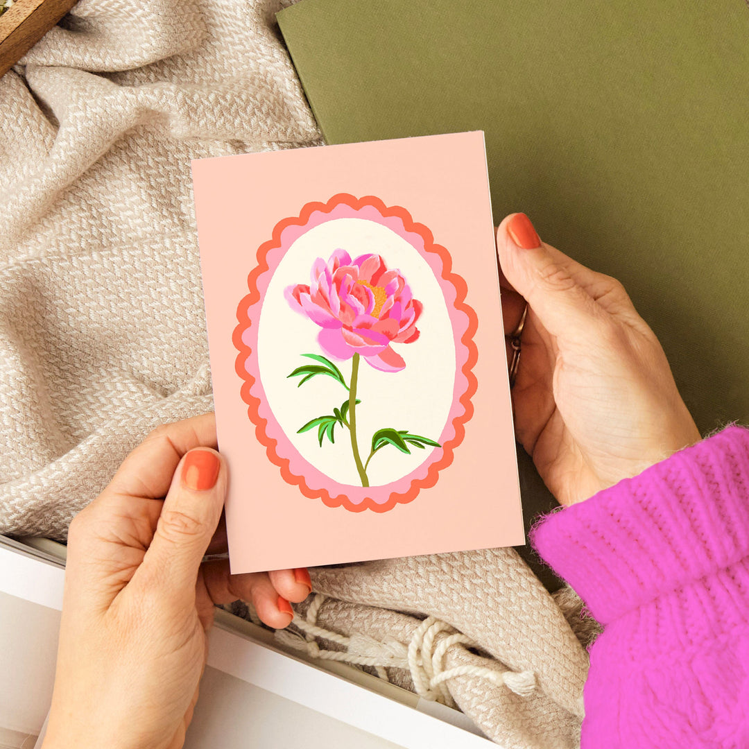 Peony Floral Card